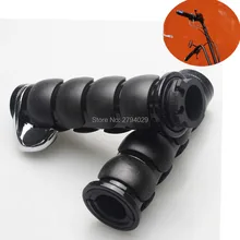 Free Shipping Motorbike Motorcycle Black 1″ (25mm)Handlebar Hand Grips Fit for Honda Kawasaki Suzuki Yamaha Harley Custom