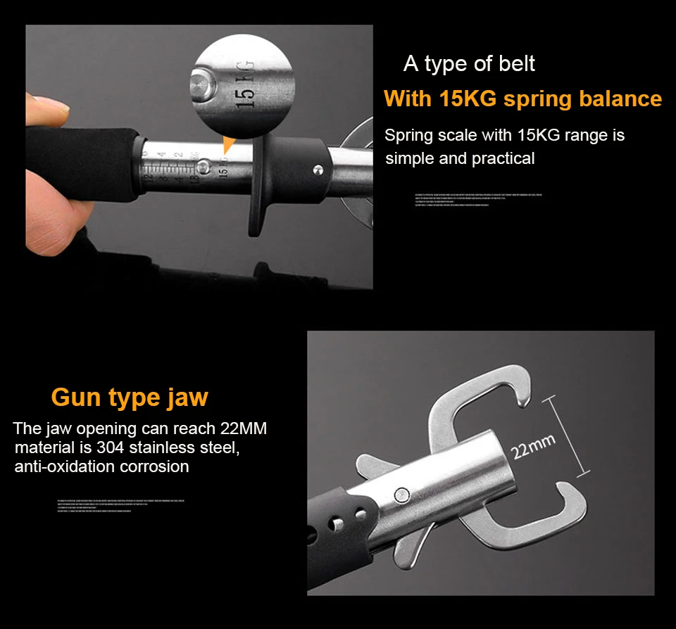 Ходячие рыбы управление Зажим устройства приманки из нержавеющей стали Рыболовный зажим для губ держатель Захваты плоскогубцы рыболовные снасти Макс Драг 15 кг