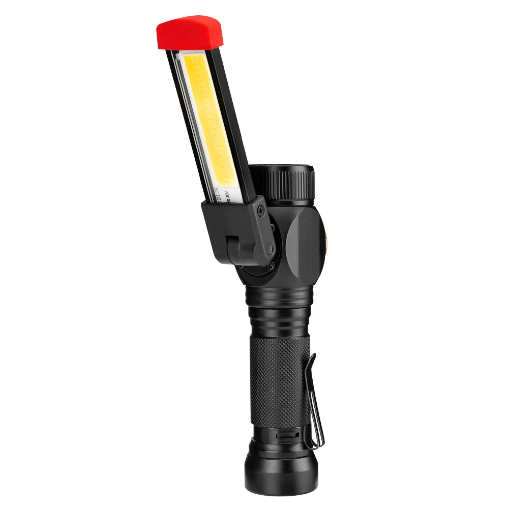 

COB Flashlight USB Rechargeable LED Work Light Torch Magnetic Lamp with Clip for Outdoor Camping --M25