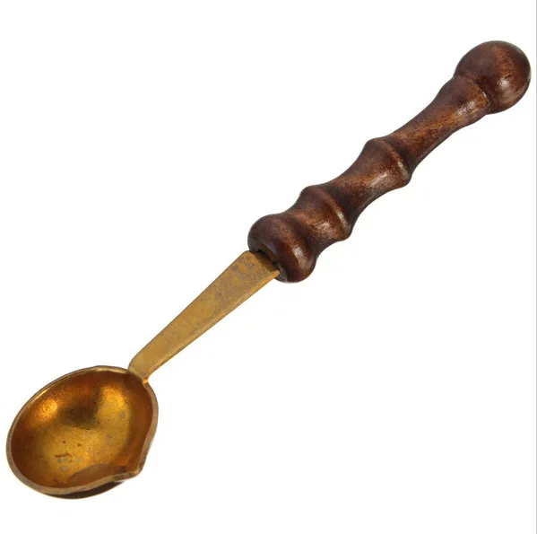 

Quality Wax Stamp Sealing Wax Spoon Vintage Wood Handle Sealing Wax Spoon Anti Hot Wax Spoon 1 Pcs