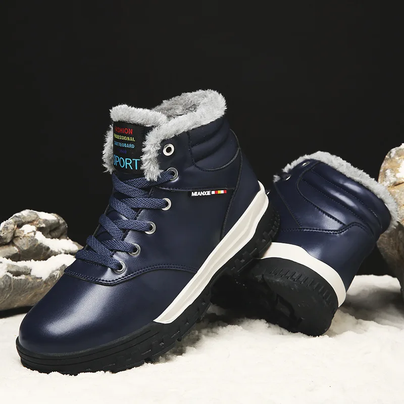 

New Arrivals Winter Snowfield All-match Boots Down Motion Leisure Time High Cotton-padded Male Outdoor Sneakers Waterproof