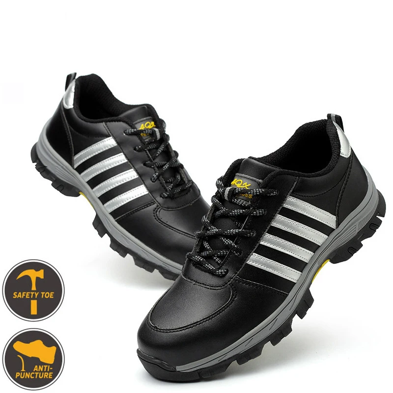 

Construction Men's Outdoor Security Protection shoes Steel Toe Cap Work Shoes Puncture Proof Safety Work Shoes Free Shippig