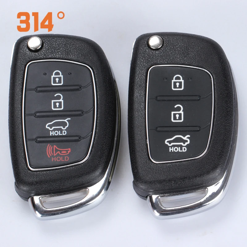 

3/4 buttons Black Smart Car Key Remote Control Replacement Shell Suit For HYUDNA MISTRA IX25IX35 Elantra Santafe Car Key Shell
