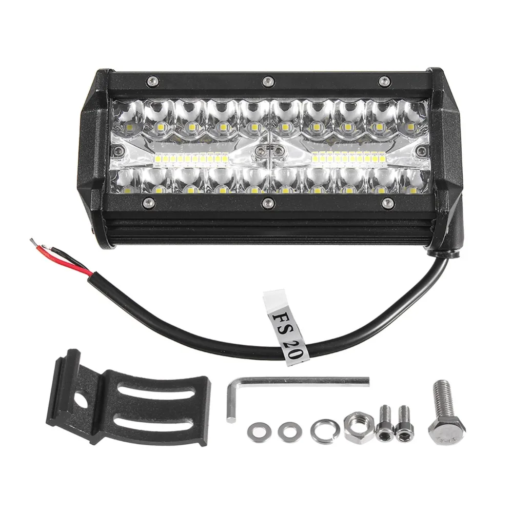 

7 Inch 400W LED Work Light Bar Flood Spot Combo Offroad Truck Driving Fog Lamp