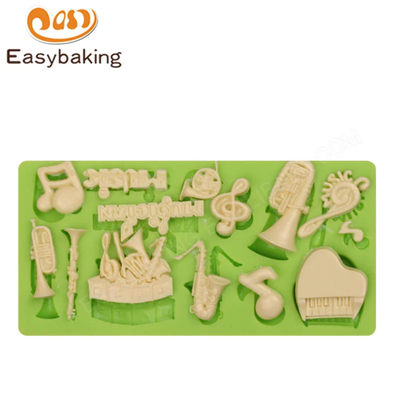

Wholesale/Retail Silicone Arts & Crafts Mold Fondant DIY Cake Decoration Mould Music Theme Products for Fimo Resin