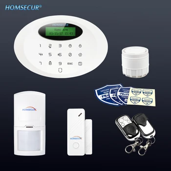 

HOMSECUR Wireless GSM SMS Autodial Home Security Alarm System with Touch Keypad
