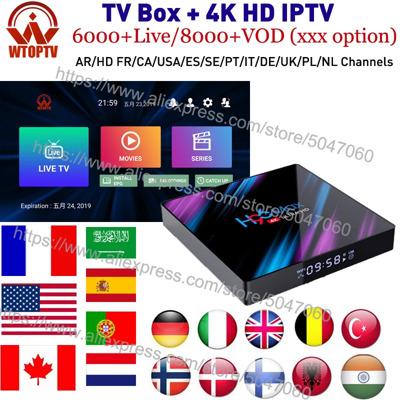 

IPTV Europe Smarter TV Box Watch France Arabic Netherlands Germany Australia German Bulgaria IP TV On H96MAX 4G 32G H96 MAX