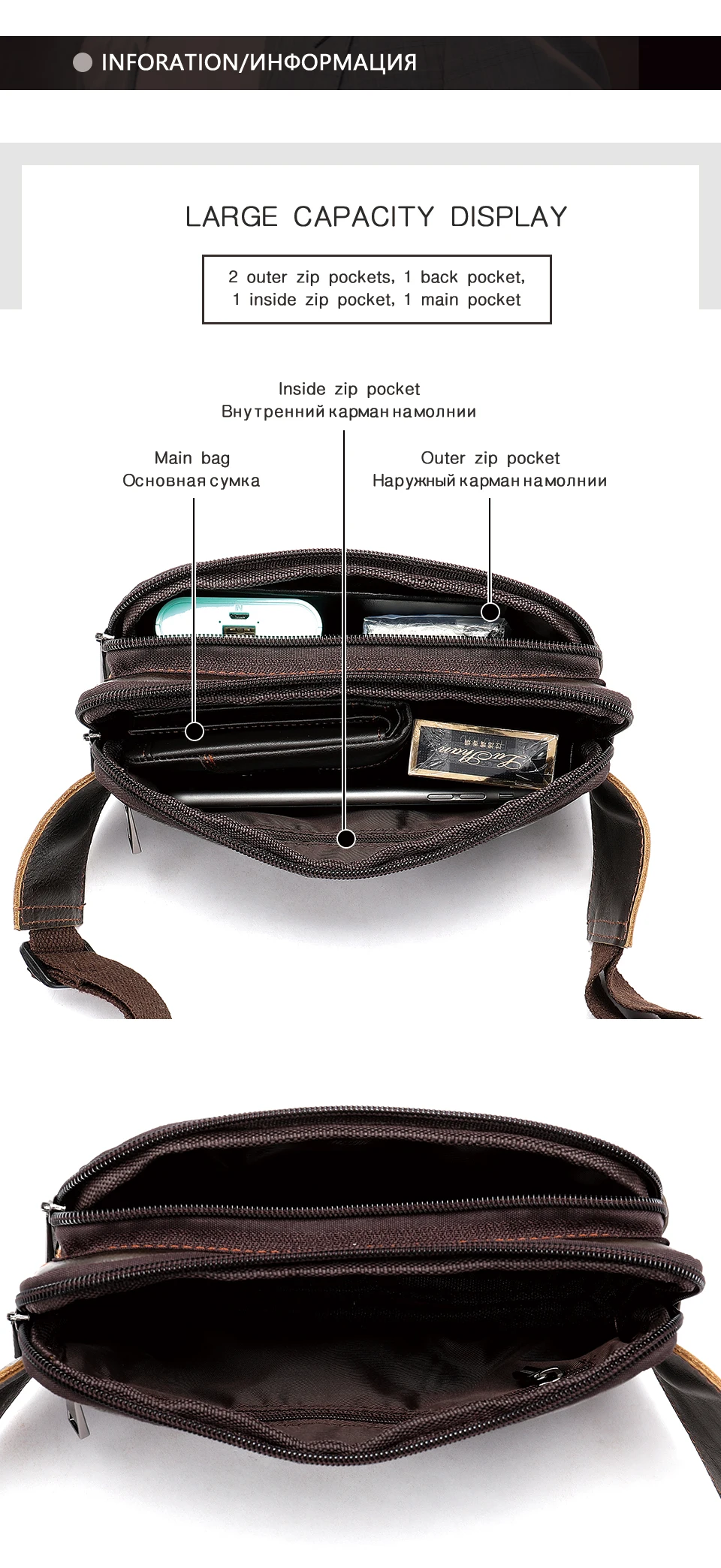 3 male fanny pack men's waist bag belt men leather genuine man belt pouch money belt bum hip bag for men waist pack bags