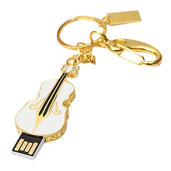 

White Creative violin USB2.0 16GB Flash U disk