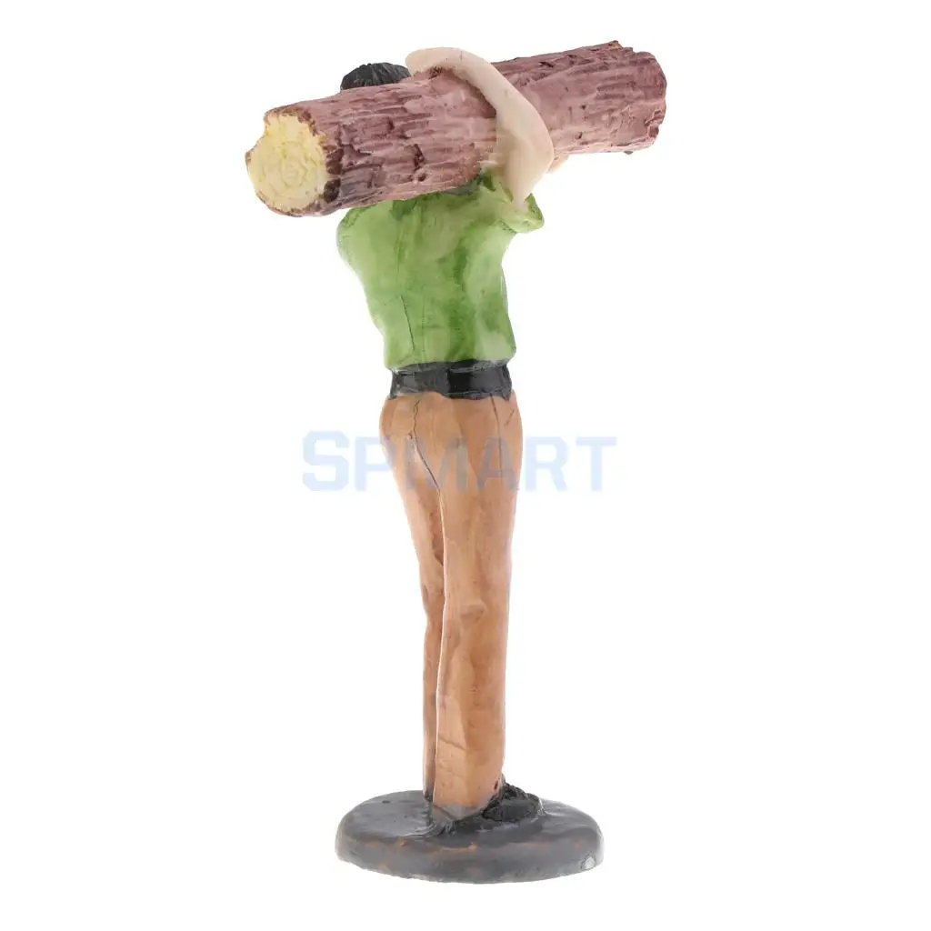 Sand Table Scene Woodcutter Timberjack Figure People Model for DIY Layout Landscape Scenery Diorama Accessory