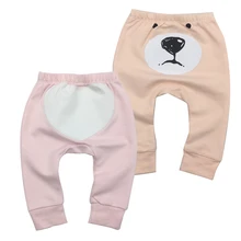 2Pieces/lot Baby Clothes Baby Pants Cartoon Toddler Boy Girl Leggings Full Length Elastic Waist Kids Pant Trousers