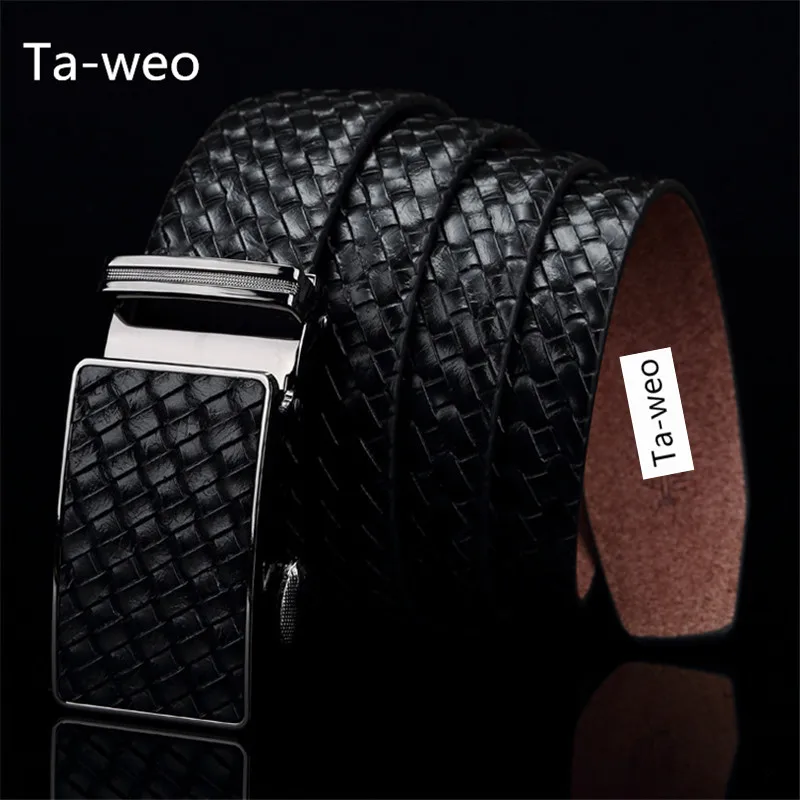 

Fashion Genuine Leather Cowhide Automatic Buckle Belt Designer Belts Men High Quality Ceinture Homme Luxury Jeans Waistband