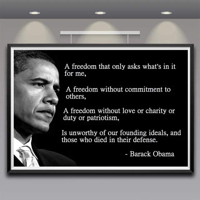 Inspirational Quotes Famous Poets Barack Obama Famous Quotes Silk Fabric Poster Print Wall