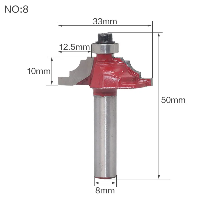 1/" Традиционная Ogee кромкоформовочная фреза Бит-8" хвостовик деревообрабатывающий нож линия
