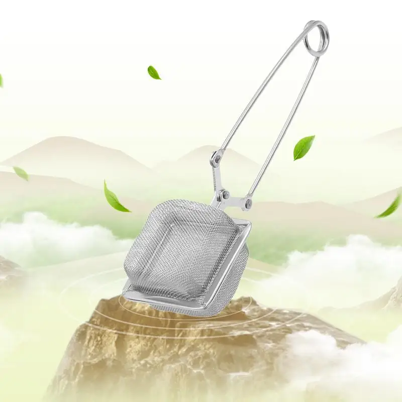 

Extra Fine Mesh Square Handle Tea Filter Stainless Steel Tea Spoon Tea Set Ball Strainer Reusable Strainer Kitchen Brewing