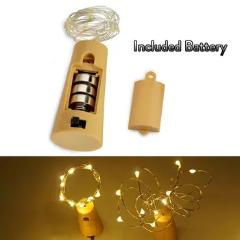 LED 와인 병 조명, 코르크 배터리 구동 화환, DIY 크리스마스 스트링 조명, 파티 휴일 웨딩 장식, 10, 20, 30