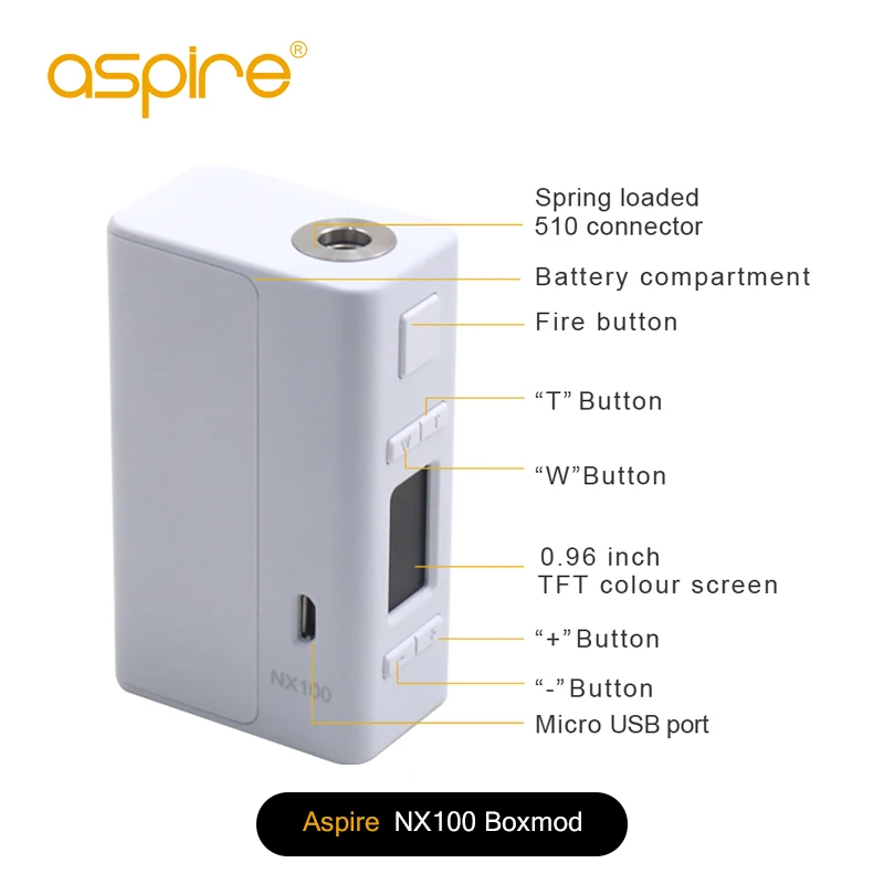 Специальное предложение электронная сигарета Vape мод Aspire NX100 коробка Макс 100 Вт 510
