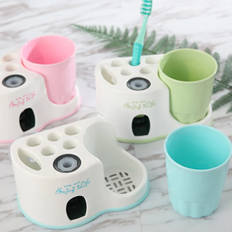 New arrive Creative Wash Cup Bathroom Accessories Automatic Squeezer Toothbrush Holder Wash Gargle Suit Toothpaste Dispenser New arrive Creative Wash Cup Bathroom Accessories Automatic Squeezer Toothbrush Holder Wash Gargle Suit Toothpaste Dispenser