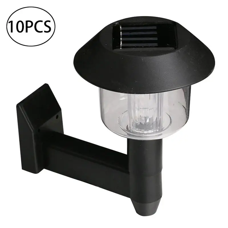 

10 Pcs Solar Power LED Lights Plastic Lamps Decorative Lamp Yard Lamp Wall Roof Outdoor Solar Lights Garden Solar Lights