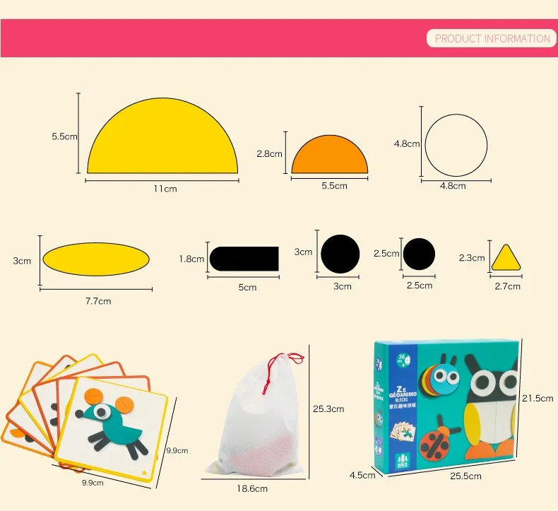 Детские развивающие игрушки Монтессори обучения resouces creactive деревянный животные пазл с 20 иллюстрациями карты Подарки для ребенка
