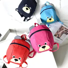 Холщовая шлейка для детей в возрасте от 1 года до 5 лет, рюкзак с рисунком медведя, сумка для девочек и мальчиков, Детская сумка на бретелях