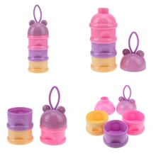 3 слоя для новорожденных Еда Контейнер сухое молоко для новорожденного коробка Портативный для малышей Аксессуары для кормления с контейнер для детского питания коробка