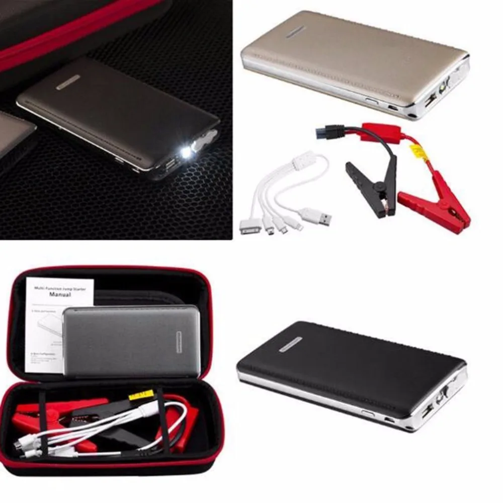 Large Capacity 30000mAh Portable LED Car Jump Starter Emergency Start Power Supply Vehicle Engine Booster Black/Gold/Silver NEW