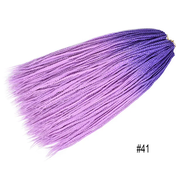 TOMO, 24 дюйма, косички на крючках, 22 прядей, синтетические, Омбре, радужные косички, розовые, предварительно петлевые, вязанные волосы для наращивания - Цвет: 4/30HL