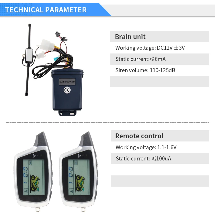 Complete motorcycle security alarm system kit