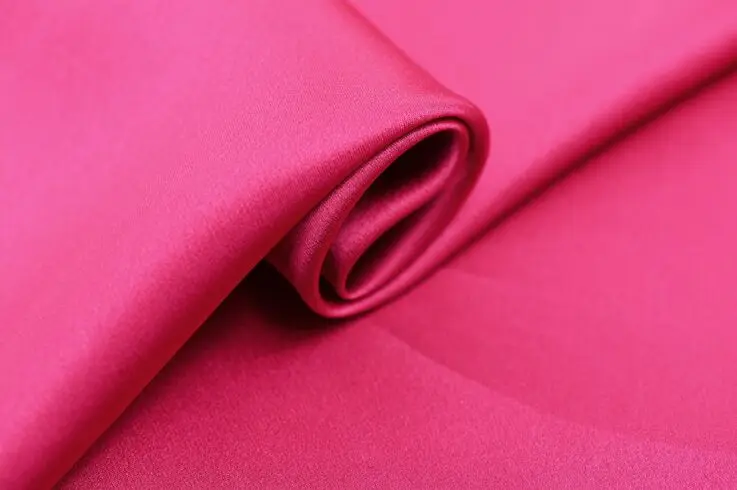 

Howmay 100% pure silk charmeuse satin fabric 30m/m 114cm roseo 37# especially heavy weight for dress or cheongsam