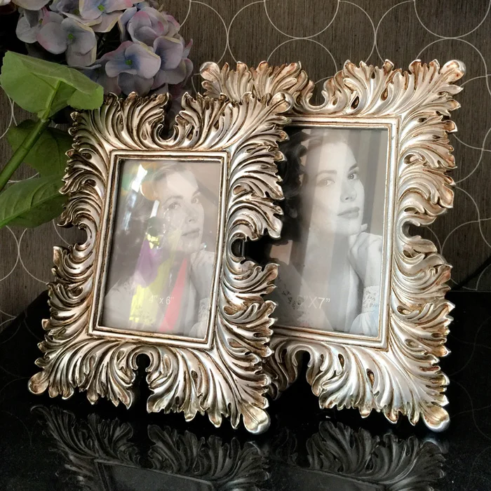 

European style photo frame wedding Cromwell embossed silver luxury pendulum frame 6inch