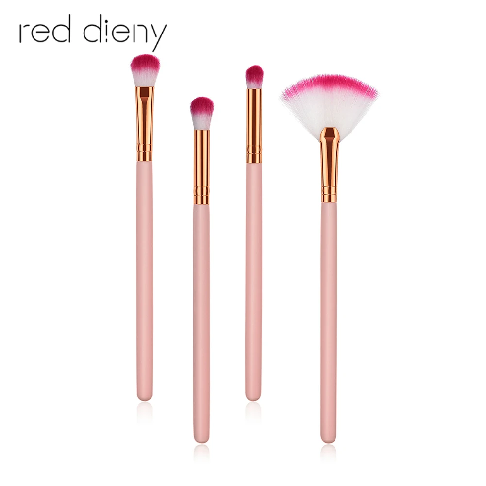 

4PCS Wooden Foundation Cosmetic Eyebrow Eyeshadow Brush Makeup Brush Sets Tools Foundation Powder Concealer Makeup Tools