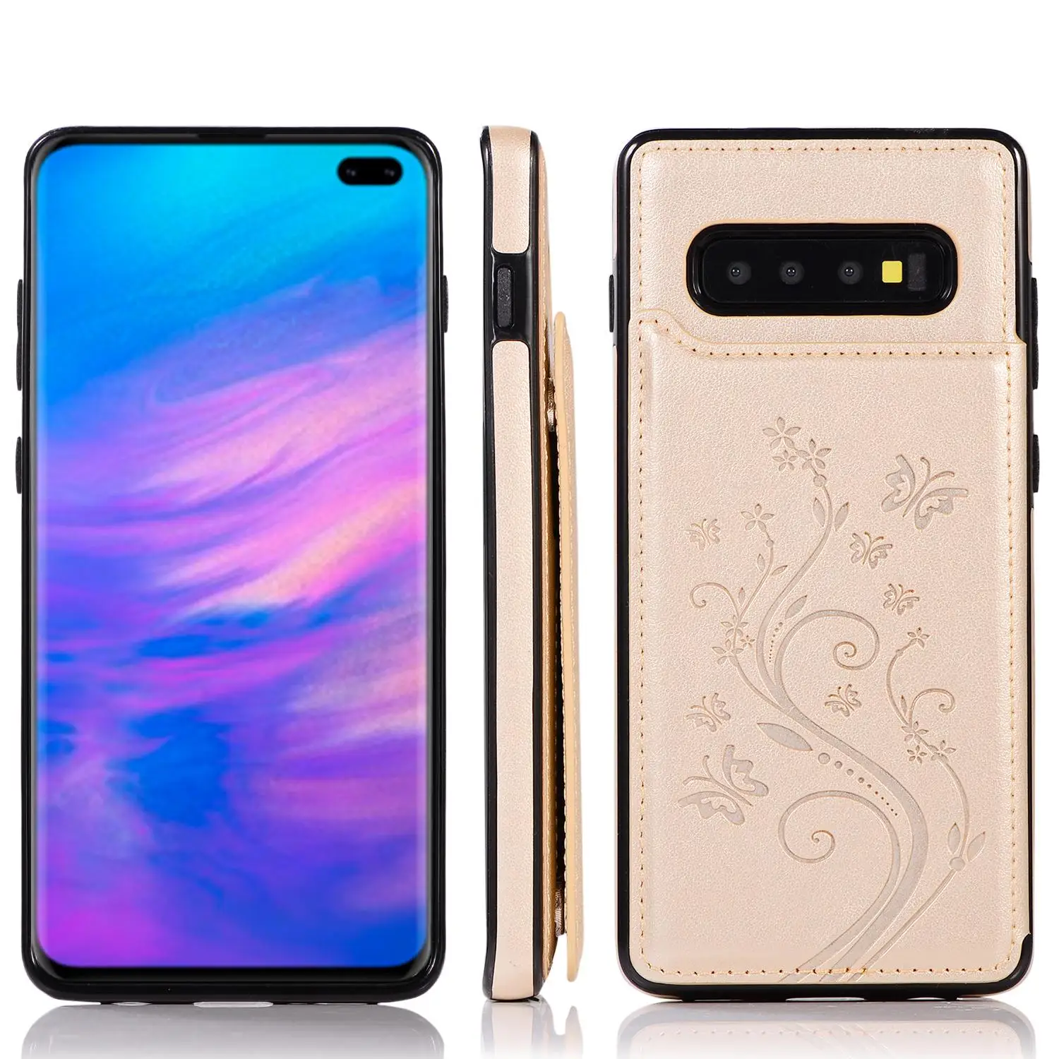 Роскошный чехол-портмоне для samsung Galaxy S10 Plus S10E Coque на Galaxy S9 S8 Plus S7 Note8/9 держатель для карт рельефный чехол из искусственной кожи