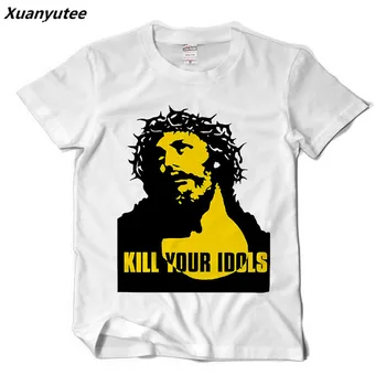 

Xuanyutee Alx rose Style T shirt Homme Rock Printed Kill Your Idols Short Sleeve Cotton HipHop O-neck Casual Fit 2XL T-shirt Men