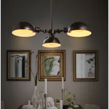 modern led pendant lights lamp for living room Iron industrial pendant light black Fixture with E27 3x5W LED bulbs