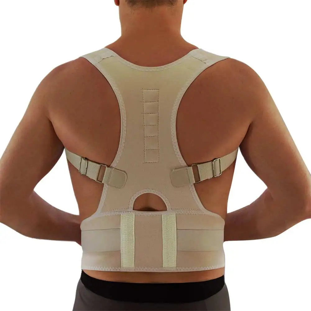 

Male Female Adjustable Magnetic Posture Corrector Corset Back Brace Back Belt Lumbar Support Straight Corrector de espalda S-XL
