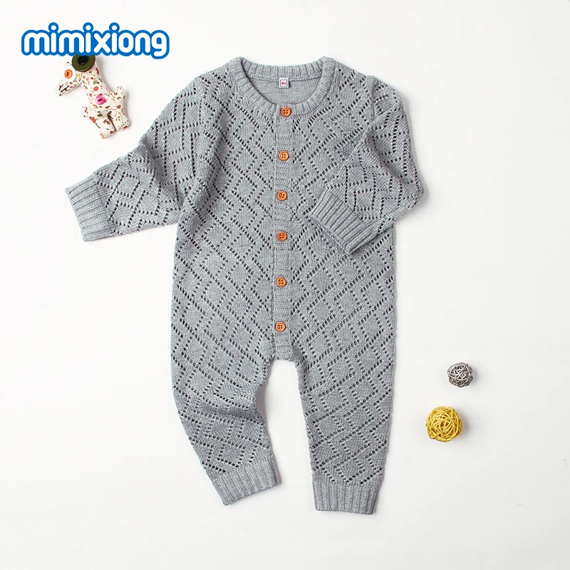 Winter 2018 Baby Rompers Long Sleeve Toddler Girls Overalls Autumn Candy Color Newborn Jumpsuits Infant Boys One Piece Clothing