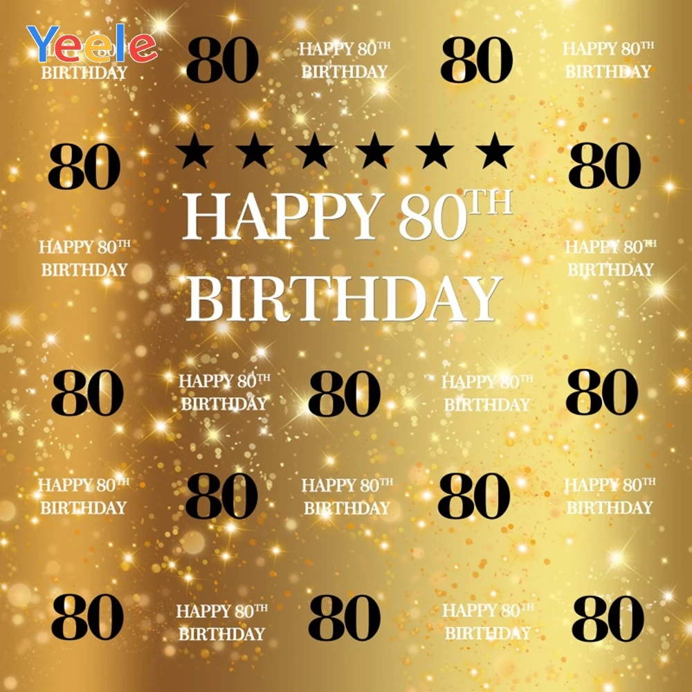 

Yeele Vinyl 80th Birthday Party Photography Background Old People Photographic Backdrop For Photo Studio