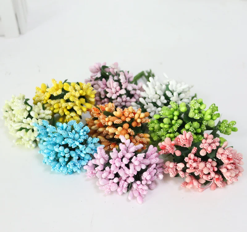 JAROWN Artificial Small Berry Colorful Beads Candy Box Gift Box Accessories DIY Wedding Creative Garland Flores Decor Flower (25)