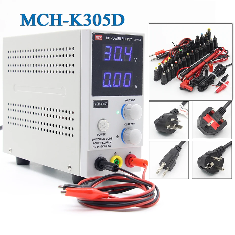 MCH K305D 220 V/110 v Мини переключение Регулируемый DC источник питания SMPS одноканальный 30V 5A переменный