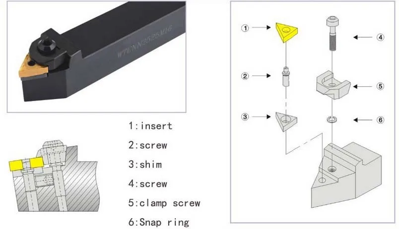 socket tray Inserts 9pcs/set for 20mm indexable carbide turning tool set bench vice