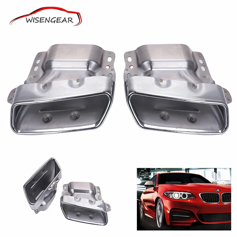 1pair Chrome Car Exhaust Pipes Tail Muffler Tips For Mercedes Benz CLA ML CLASS W164 W221 A45 CLA45 2013 2014 2015 C/5 stainless steel car exhaust pipe tips dual muffler tips tailpipe for mercedes w220 benz s class s430 s500 amg accessories