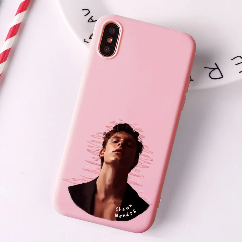 1998 Shawn Mendes розовый матовый чехол для телефона с рисунком для iPhone 6 6S 7 7Plus 8 8Plus X XS 11 ProMax пластиковый чехол для iPhone 7 Чехол - Цвет: TPU