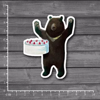 

Cake Bear Kawai Stickers For Scrapbook Diary Cartoon Stickers On Notebook Laptop Home Decor Skateboard Sticker Kids Toys[Single]