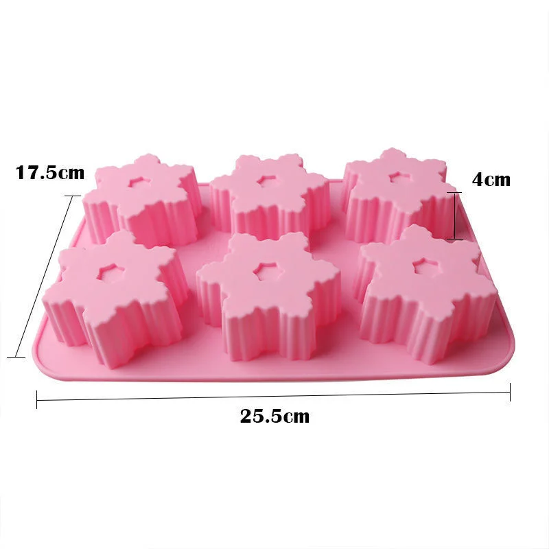

1 Pcs Of Silicone Snowflake Christmas Prarty Design Fondant Sugar Paste Cake Decorating Mould