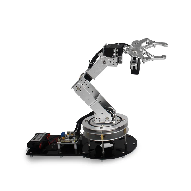

Industrial Robot 550 Mechanical Arm 100% Alloy Manipulator 6 Degree Robot arm Rack with 6Pcs LD-1501MG Servos + 1 Alloy Gripper