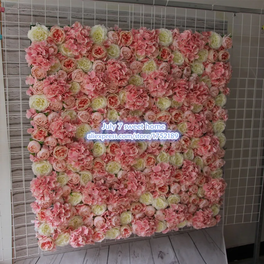 Flor De Seda Artificial Pared Rosa Nuevas Hortensias Nuevo Fondo