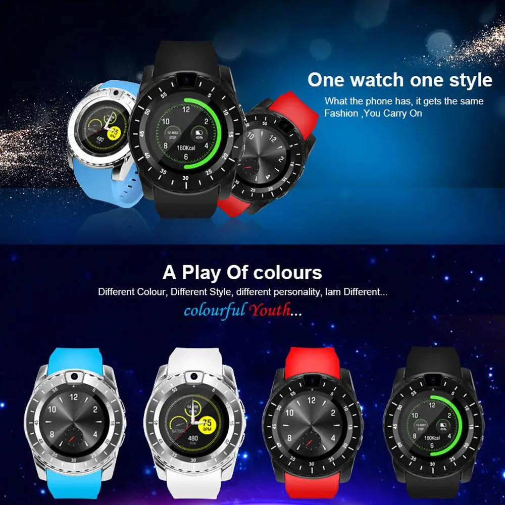  V8S Smart watch with Camera/SIM Card version Sleep Monitor message Calls Reminder Music player Upgr - 33010389491