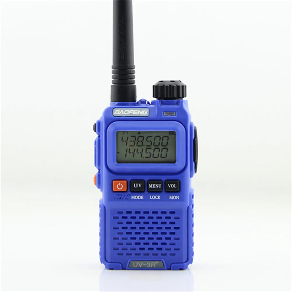 

Bao Feng uv-3r Plus Blue Dual Band Walkie Talkie VHF 136-174& UHF 400-470 MHz 2 way radio