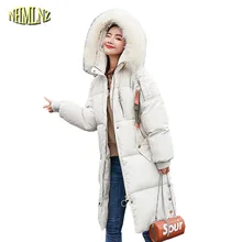 Зимняя женская куртка стиль толстое теплое хлопковое пальто свободного покроя размера плюс женское пальто с капюшоном и меховым воротником Escudo OK606